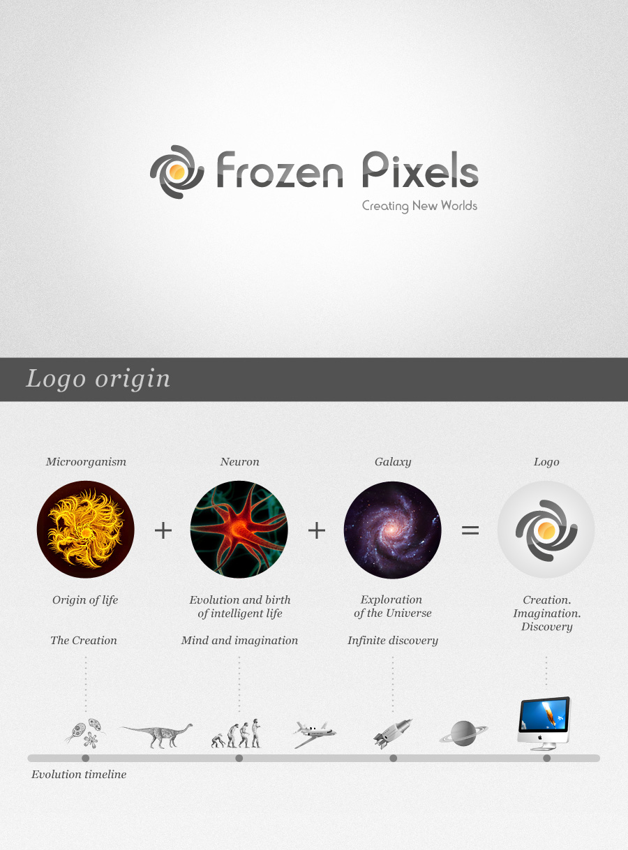 Логотип студии «Frozen Pixels»